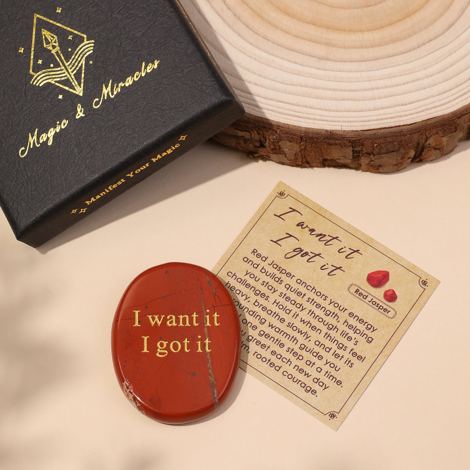 I Want It I Got It Pocket Crystal Stone