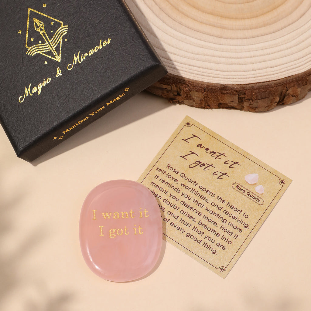 I Want It I Got It Pocket Crystal Stone