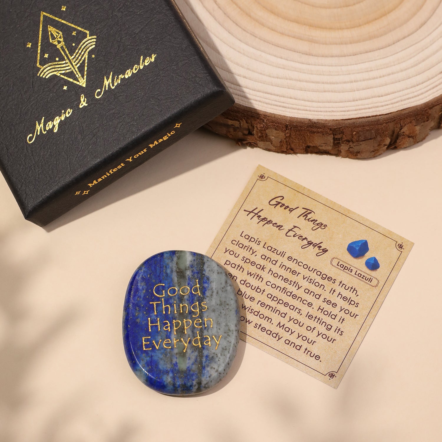 Good Things Happen Everyday Pocket Crystal Stone