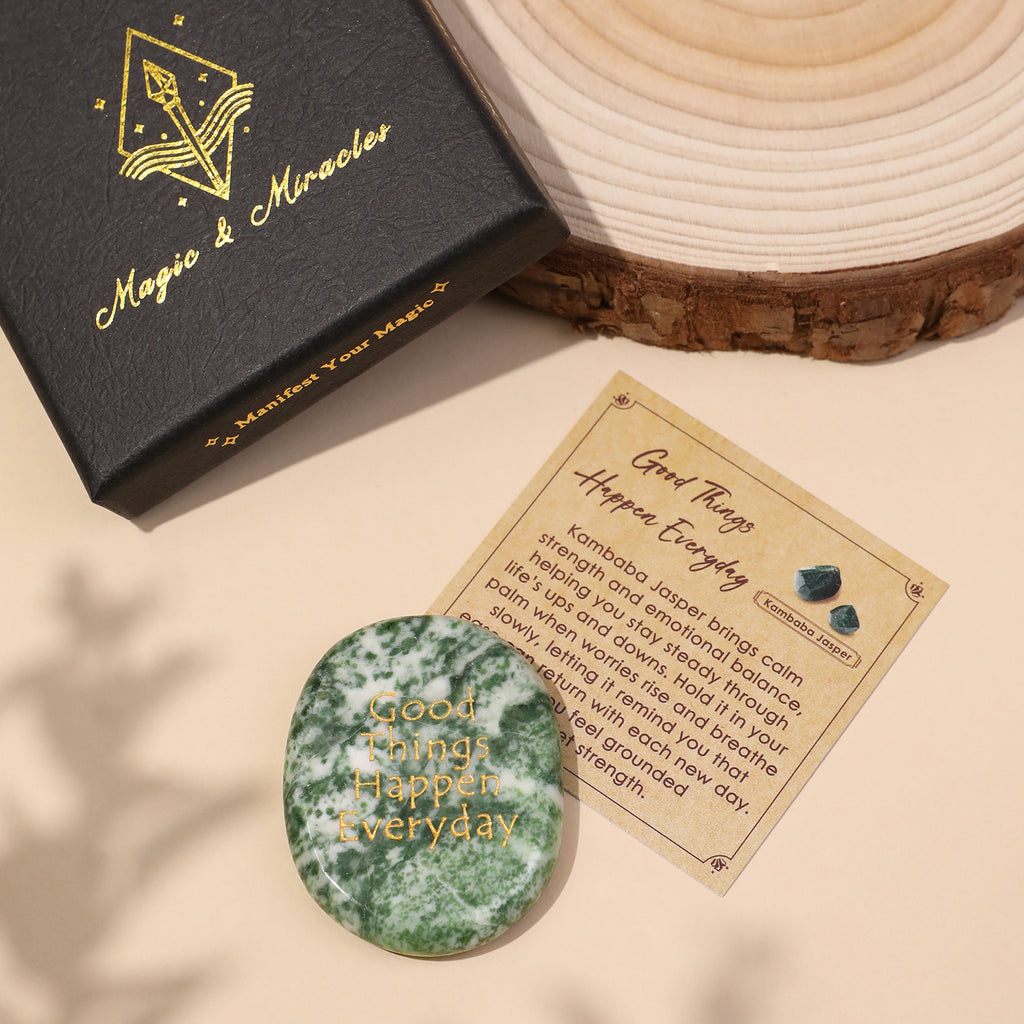 Good Things Happen Everyday Pocket Crystal Stone