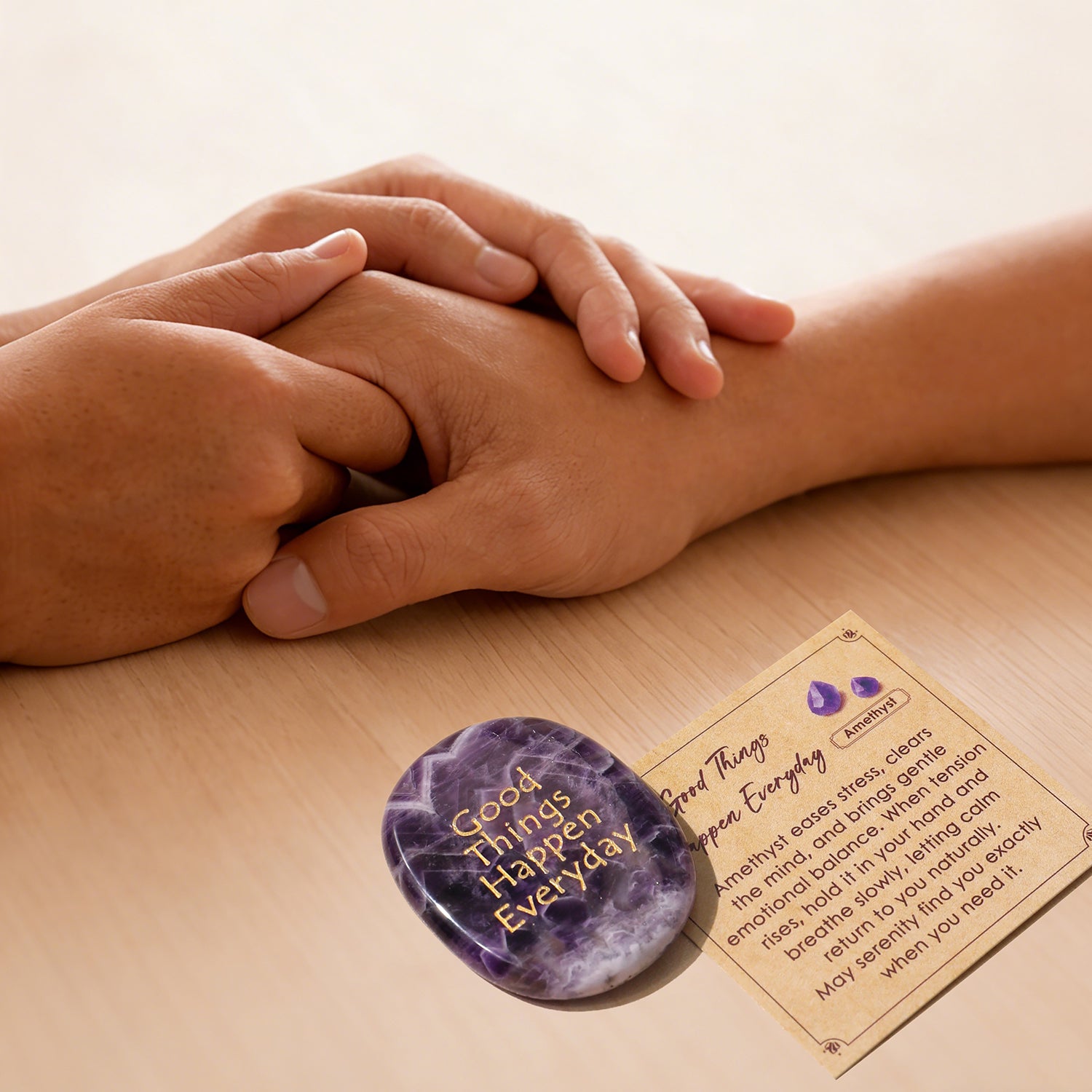 Good Things Happen Everyday Pocket Crystal Stone