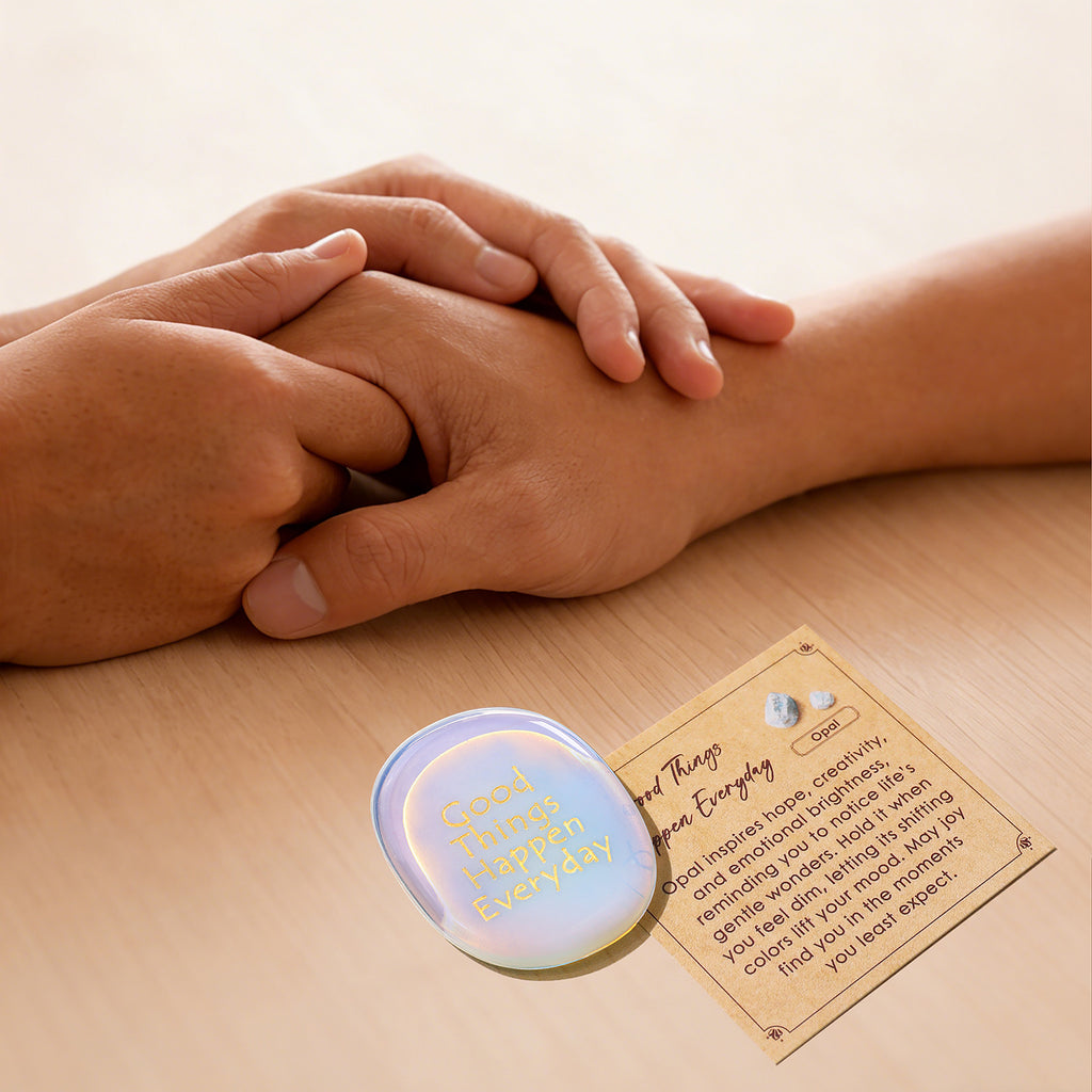 Good Things Happen Everyday Pocket Crystal Stone