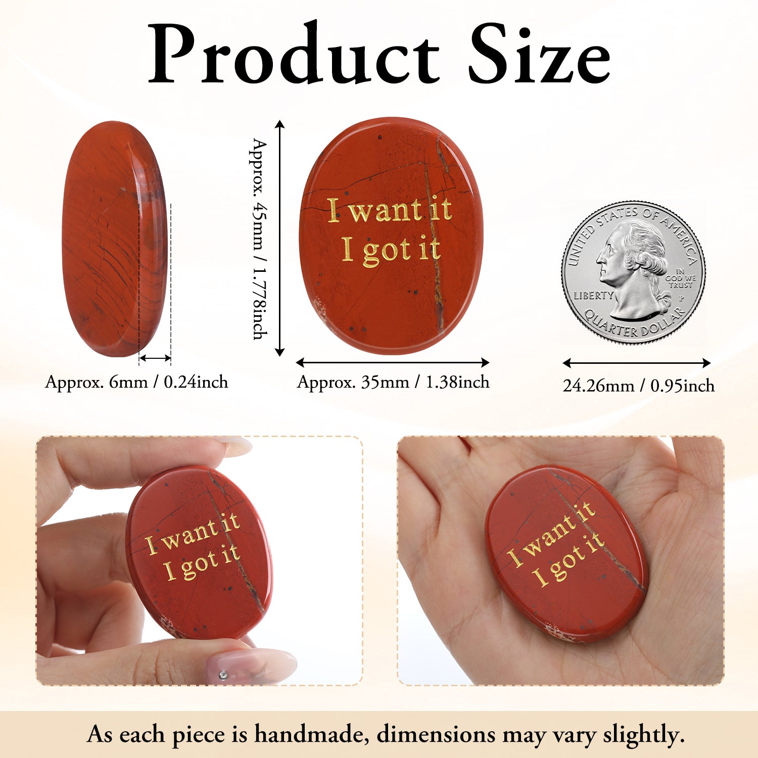 I Want It I Got It Pocket Crystal Stone