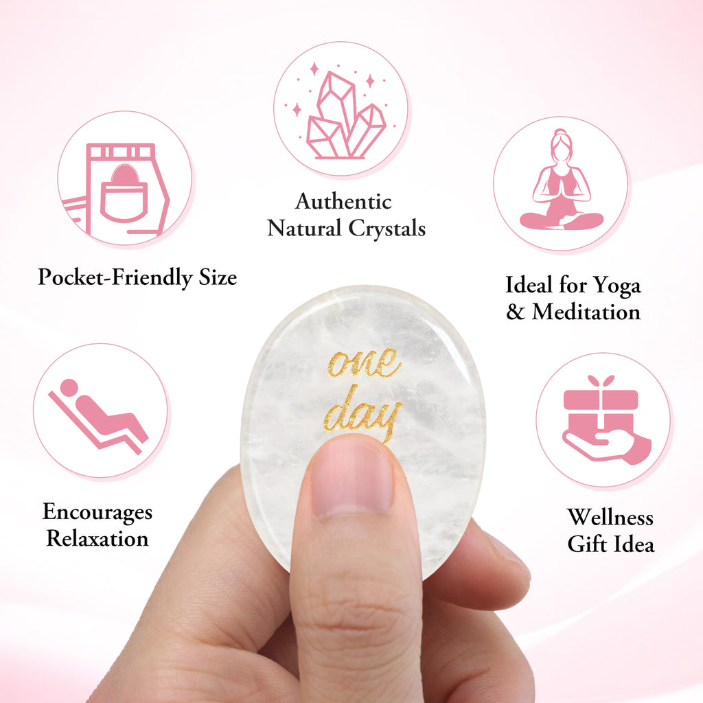 One Day at a Time Pocket Crystal Stone