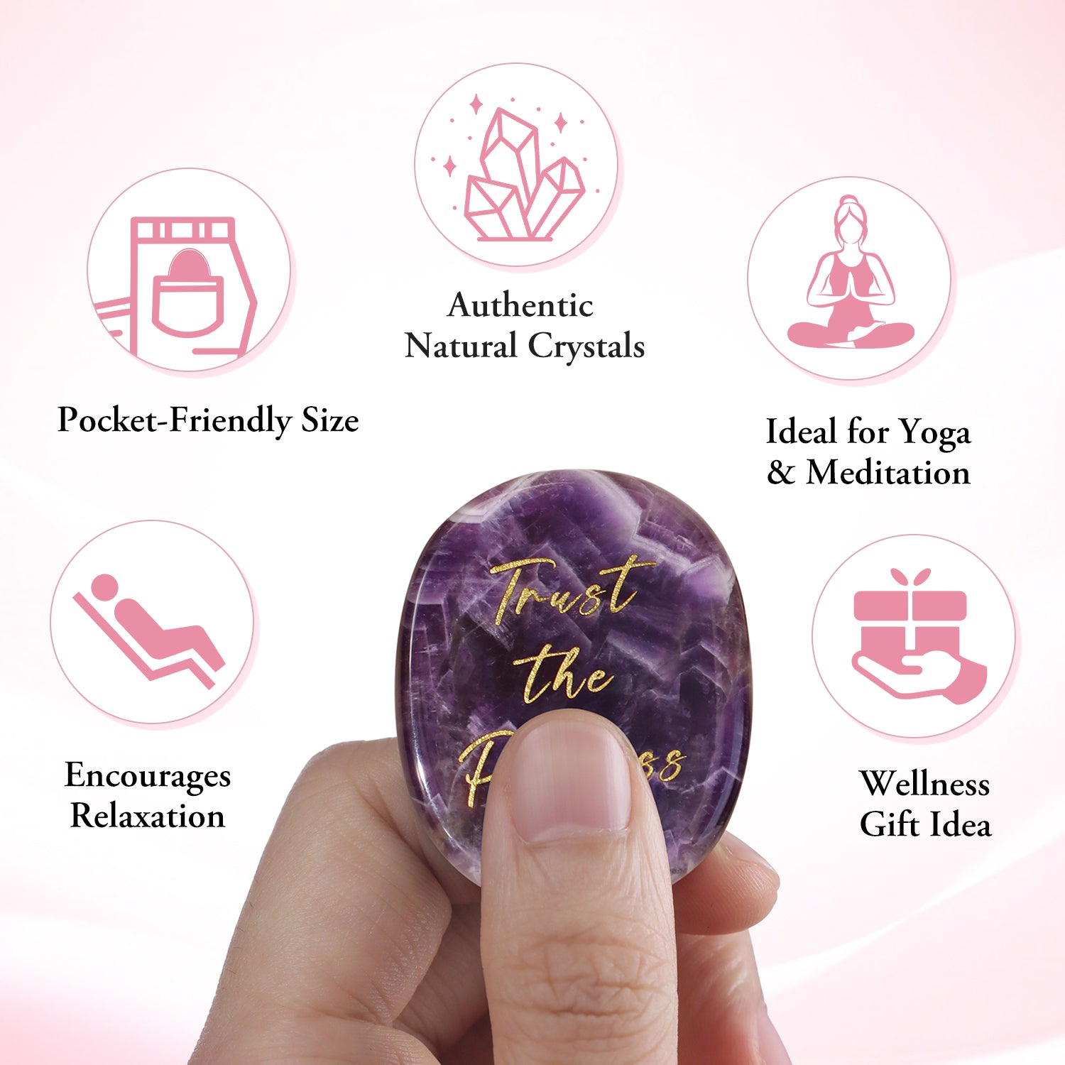Trust the Process Pocket Crystal Stone
