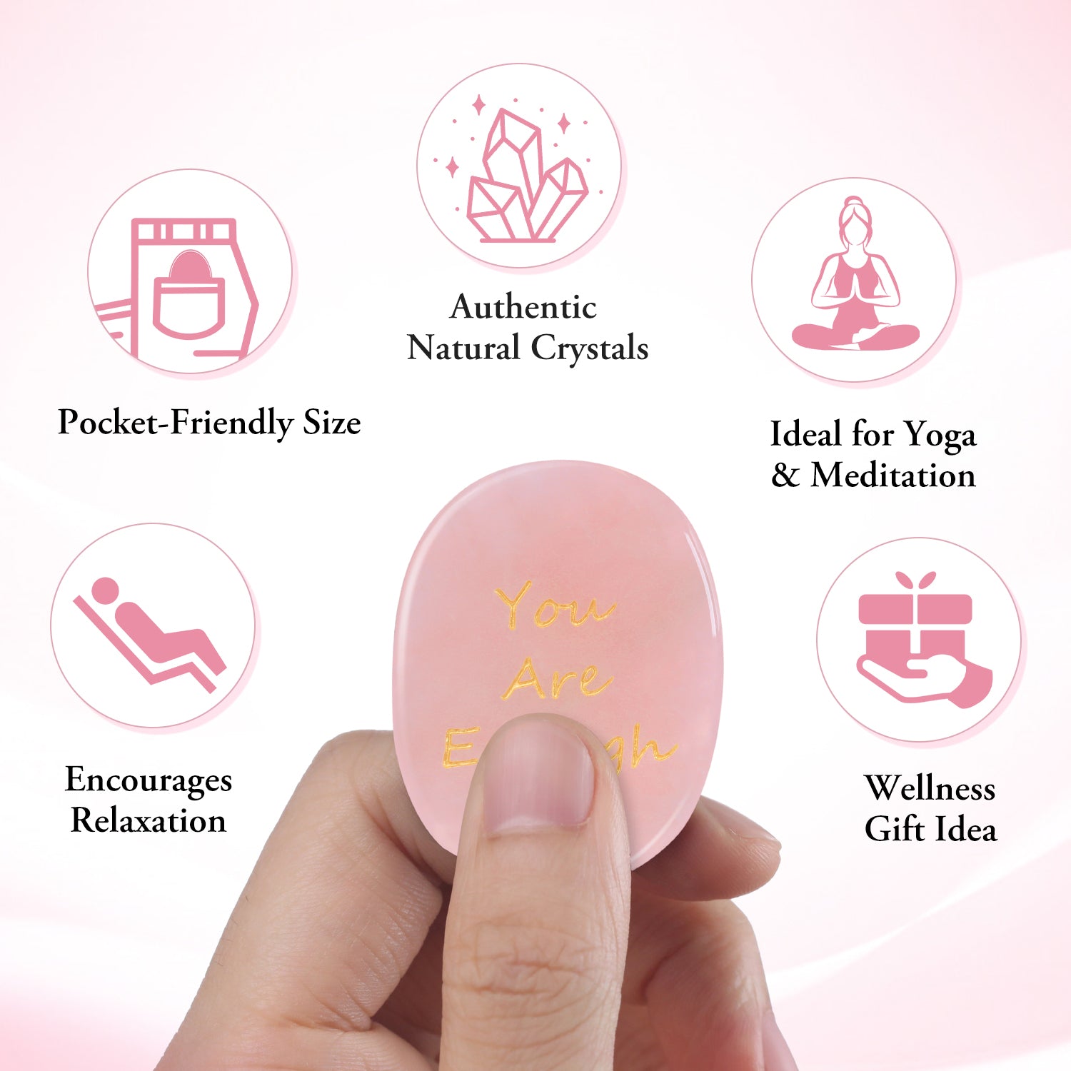 You are Enough Pocket Crystal Stone