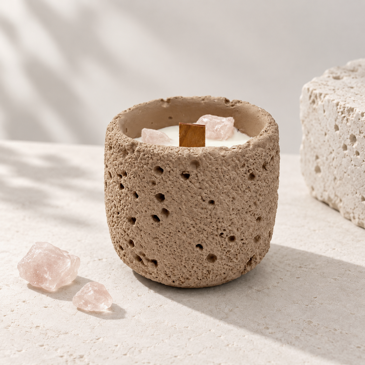 Citrine Crystal Candle