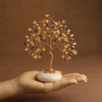 White Jade Base Crystal Tree