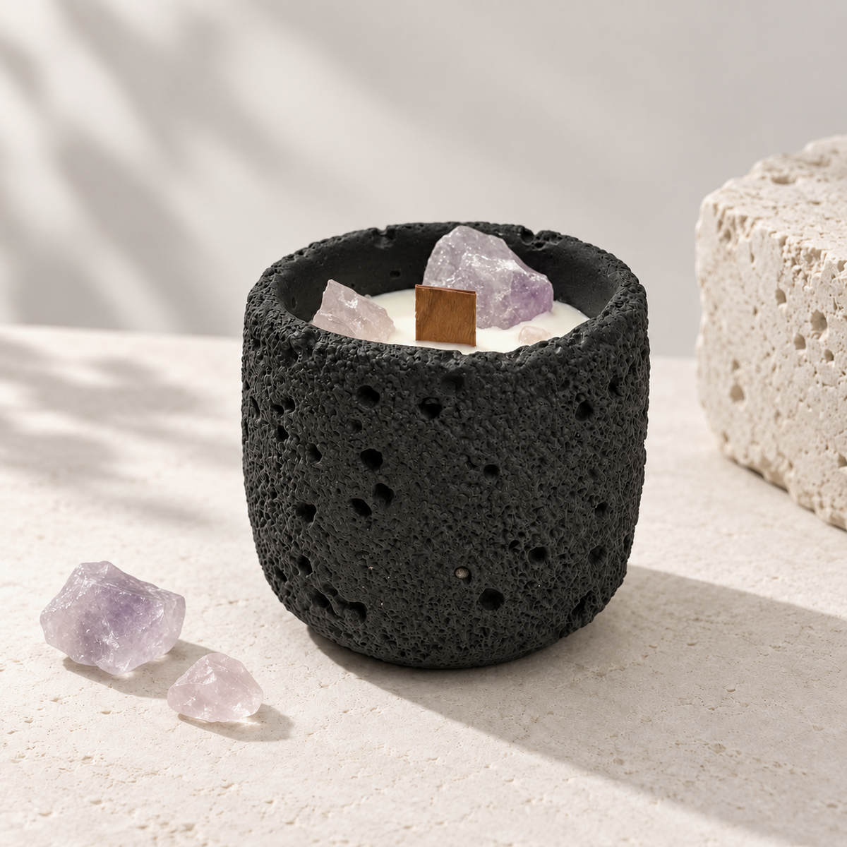 Citrine Crystal Candle