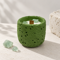 Aventurine Crystal Candle