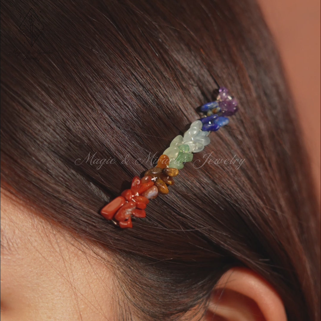 Seven Chakra Hair Clip