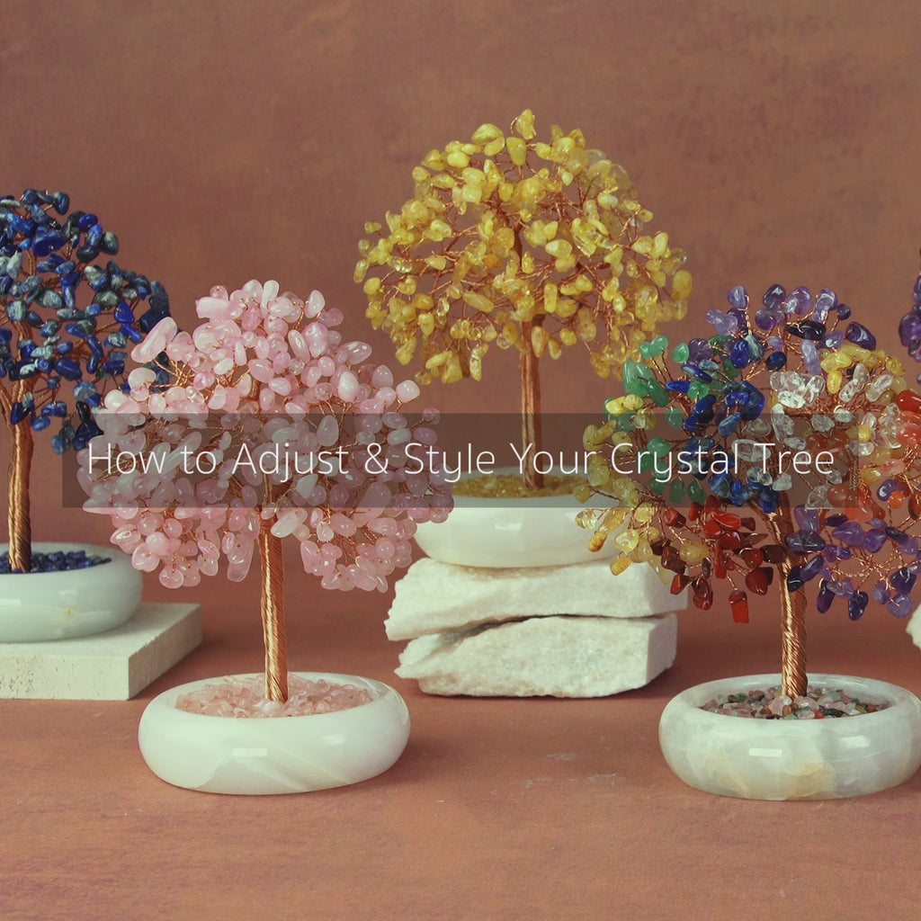 Elegant Jade Base Crystal Tree