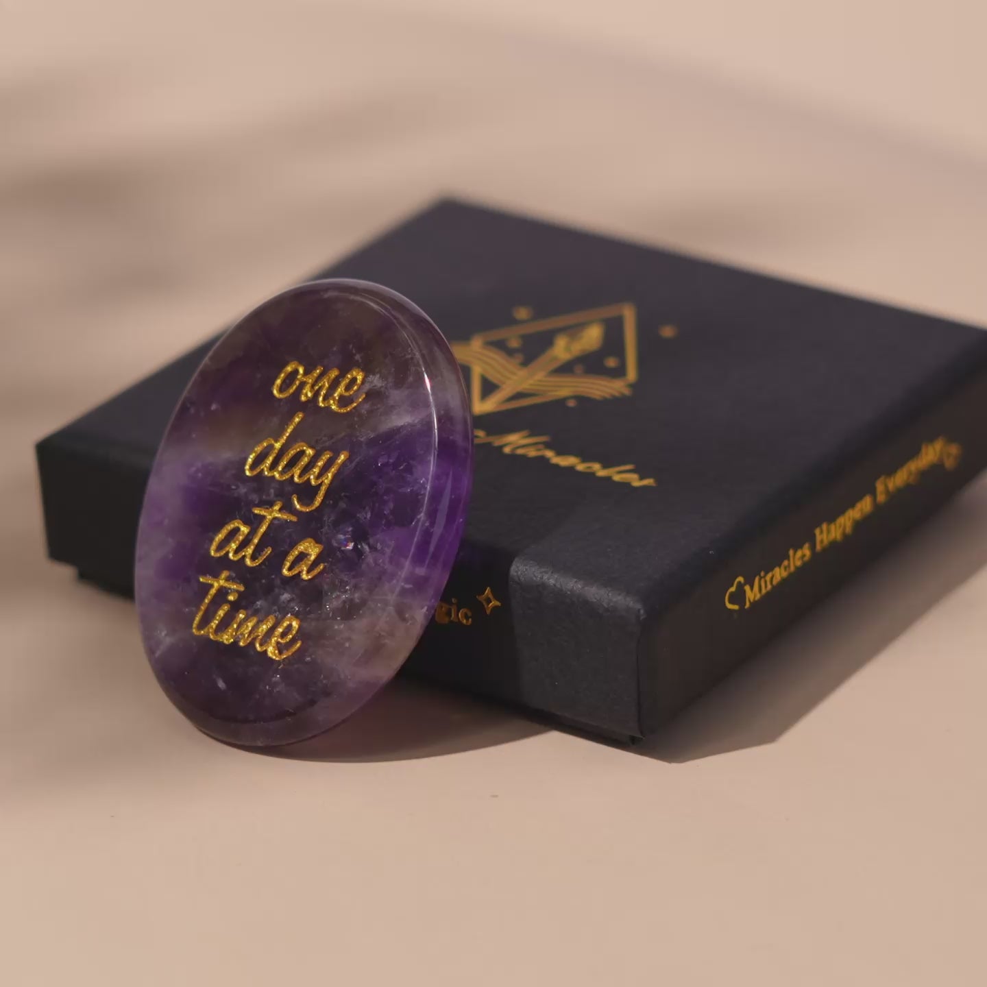 One Day at a Time Pocket Crystal Stone